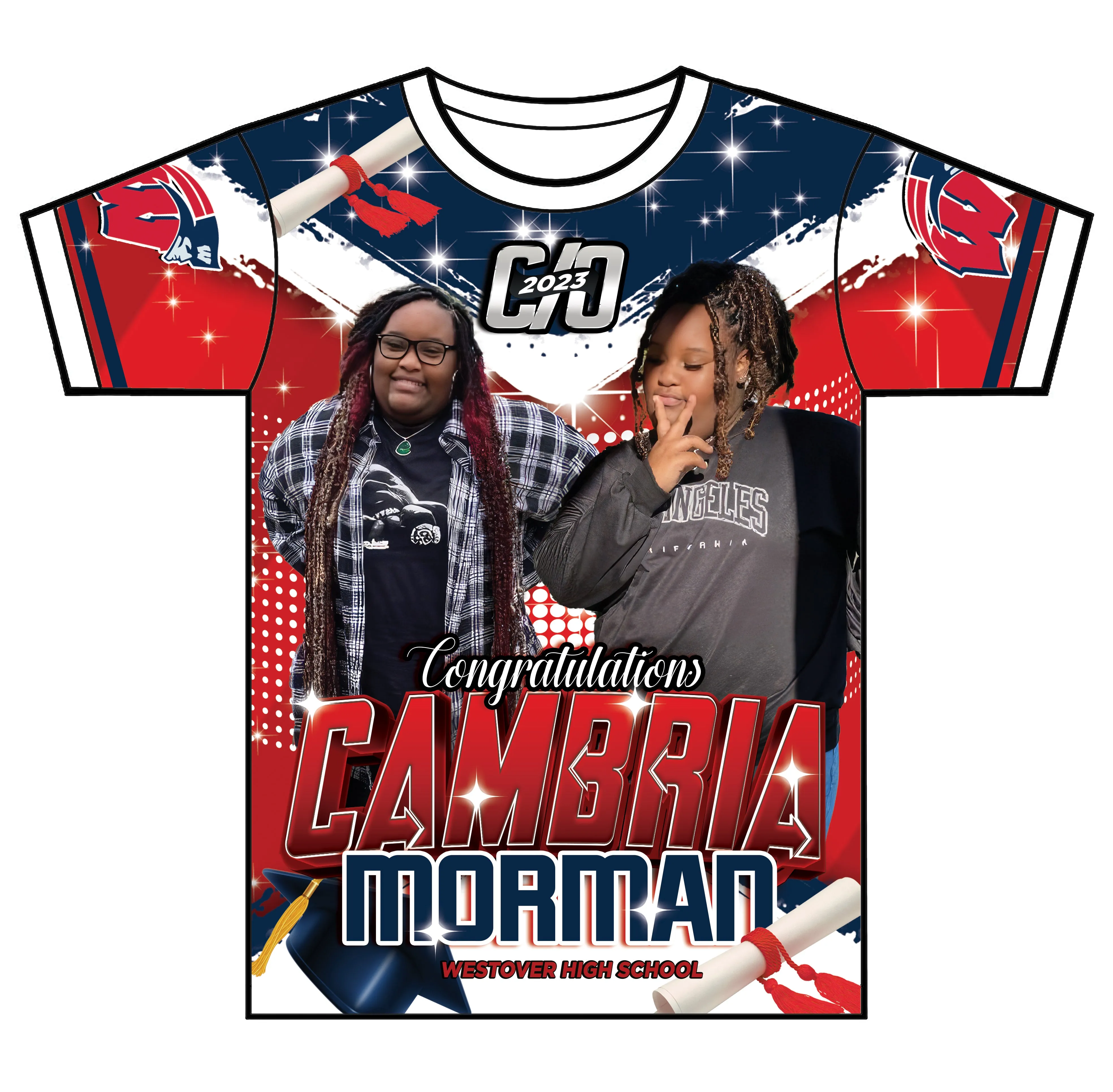 "Cambria" Custom Designed Graduation 3D shirt