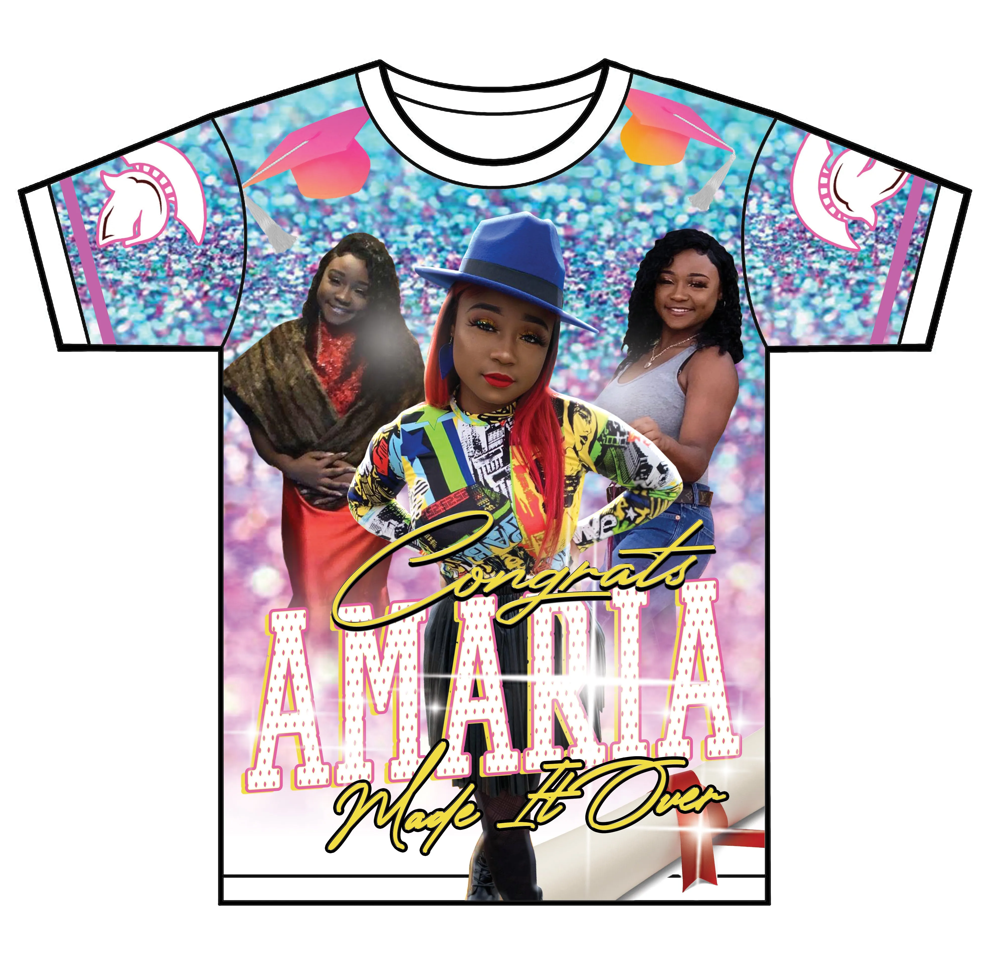 "Colorful" Custom Designed Graduation 3D shirt