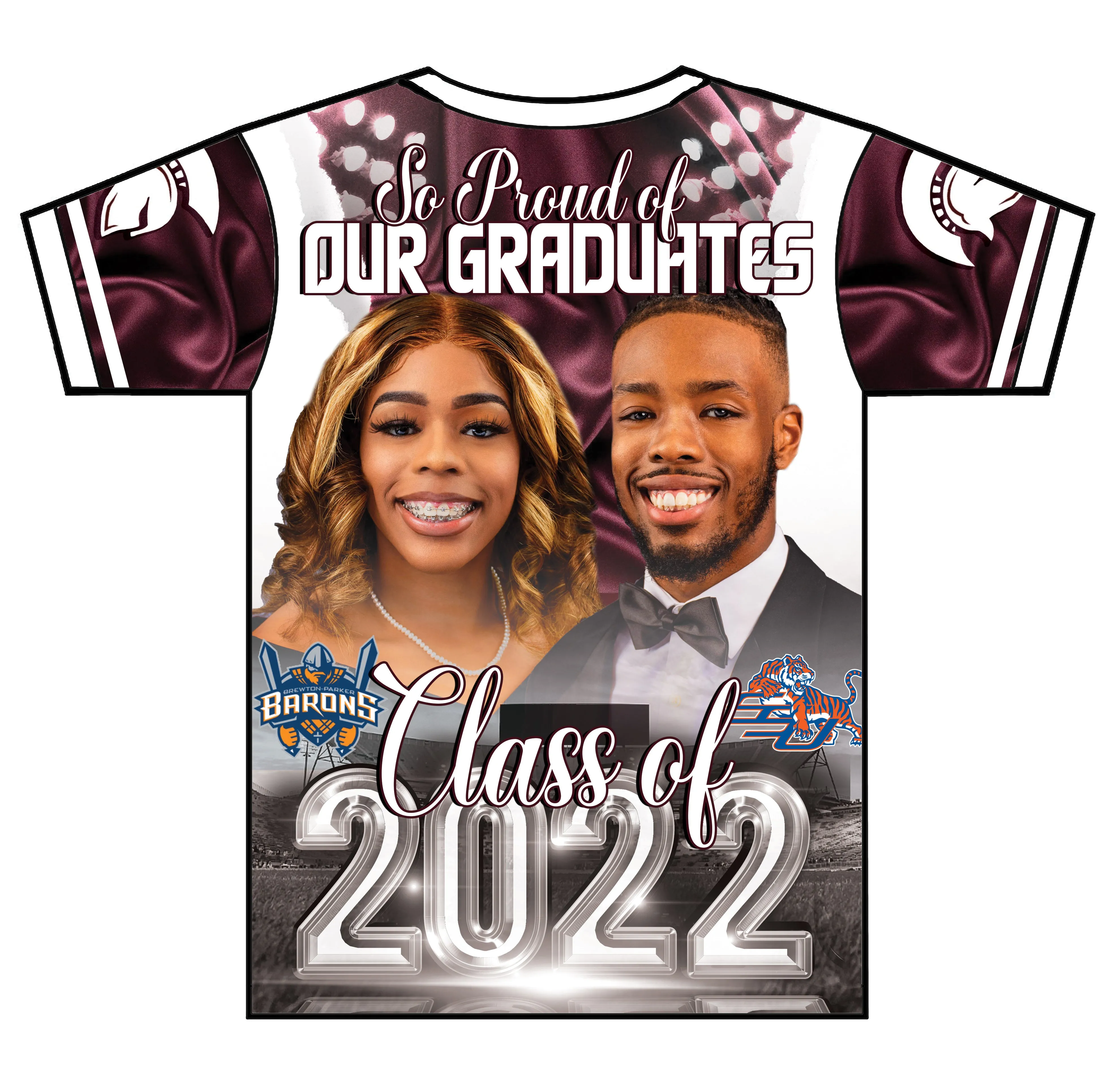 "Gaskin Twins" Custom Designed Graduation 3D shirt