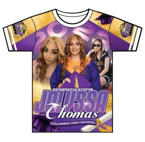 "Jalyssa" Custom Designed Graduation 3D shirt