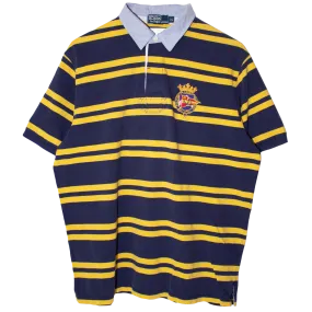 Ralph Lauren Embroidered Big Logo Striped Poloshirt Yellow/Navy (XL)