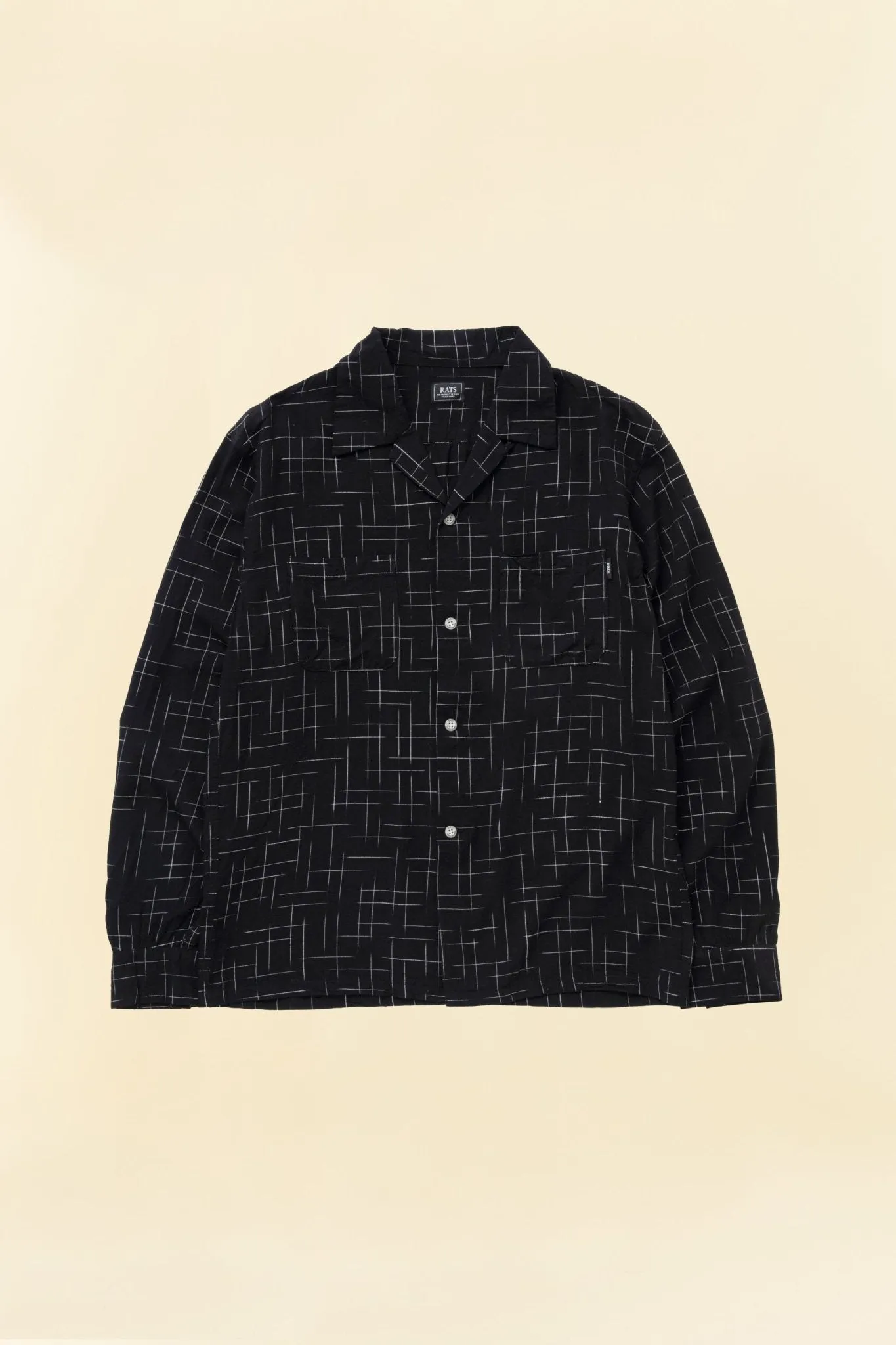 Rats Kasuri Rayon Shirt - Black