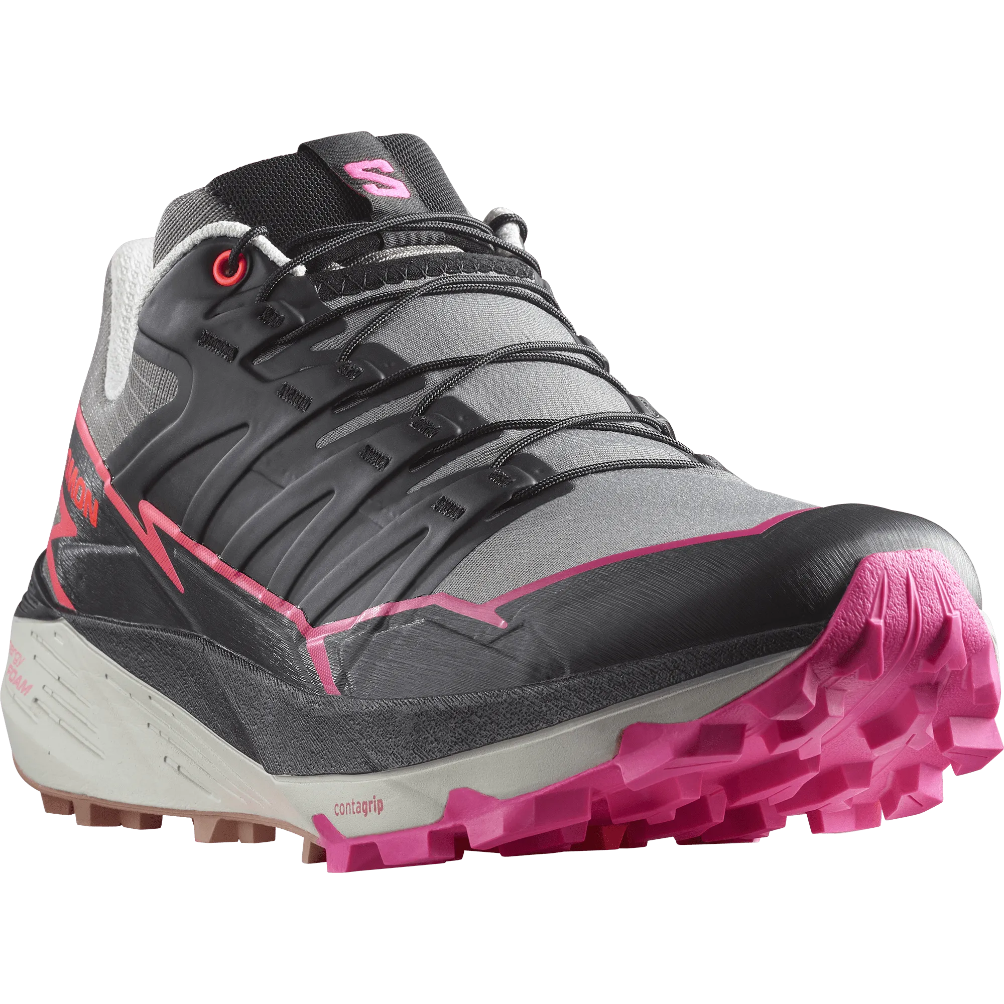 Salomon Thundercross Women's Trail Shoes AW23 Plum Kitten/Black/Pink Glo