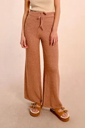 Soft Plush Sweater Pants - Beige