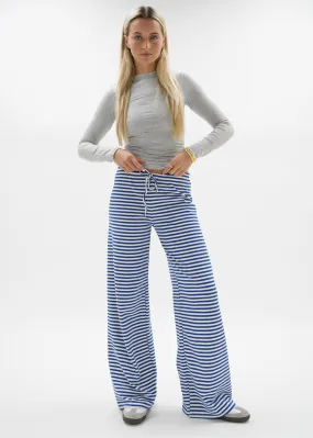 Soft striped pants crème/blue (regular)