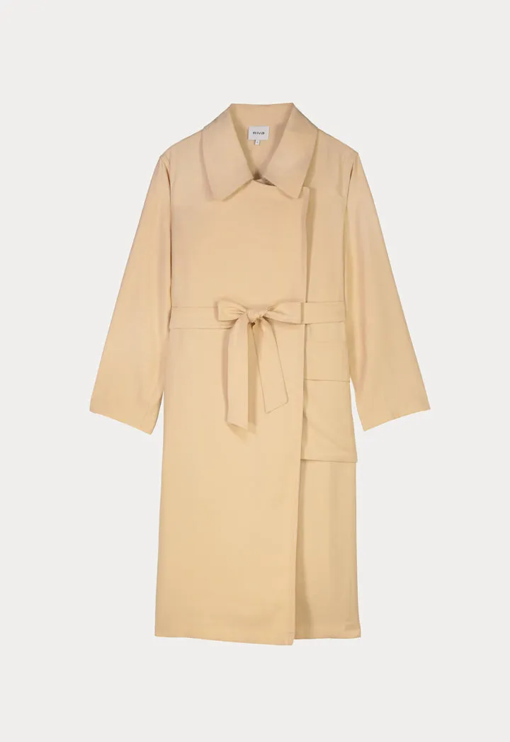 Solid Lightweight Side Slits Coat