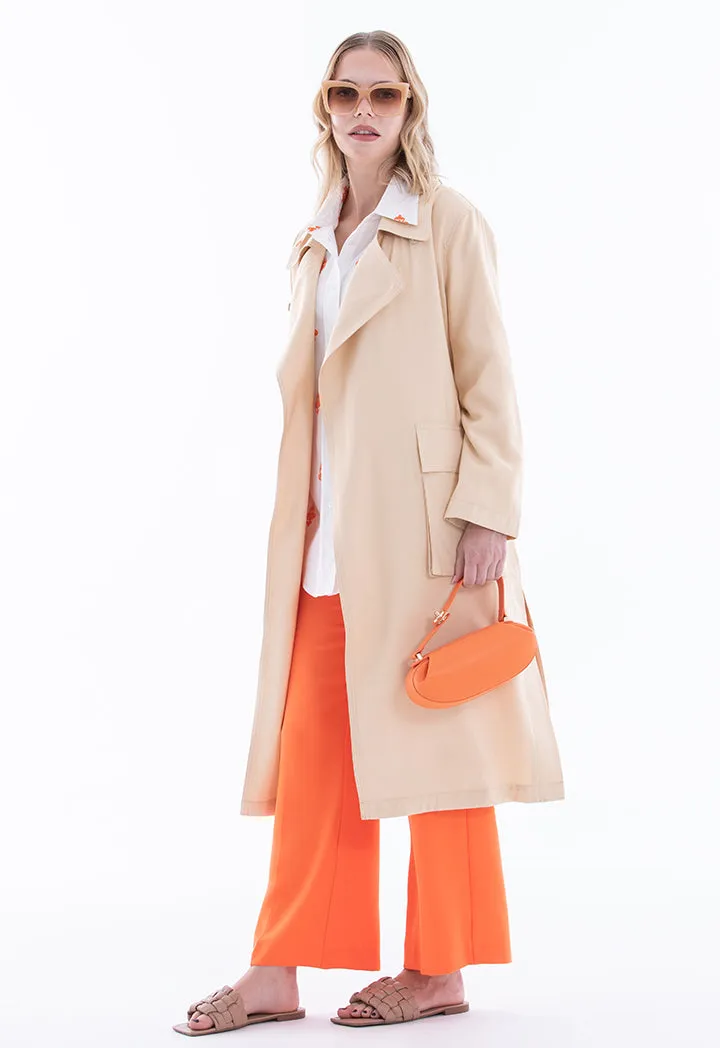 Solid Lightweight Side Slits Coat