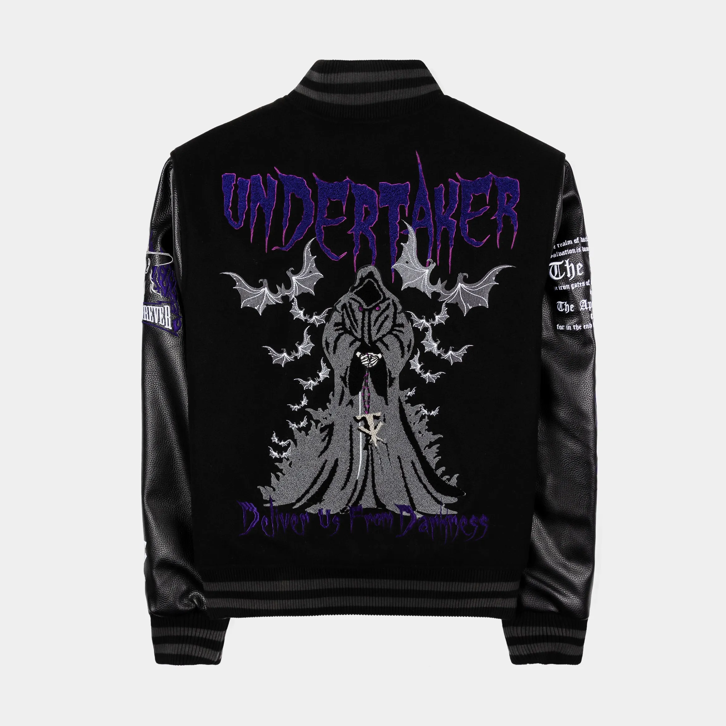 SP x WWE The Undertaker Varsity Mens Jacket (Black/Purple)