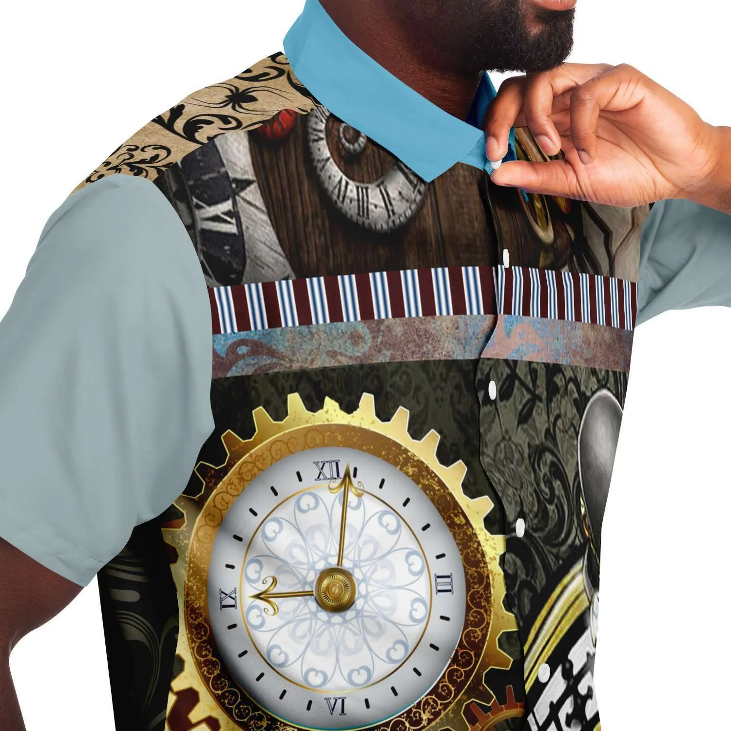 Steampunk Warrior S/S Button Down Shirt