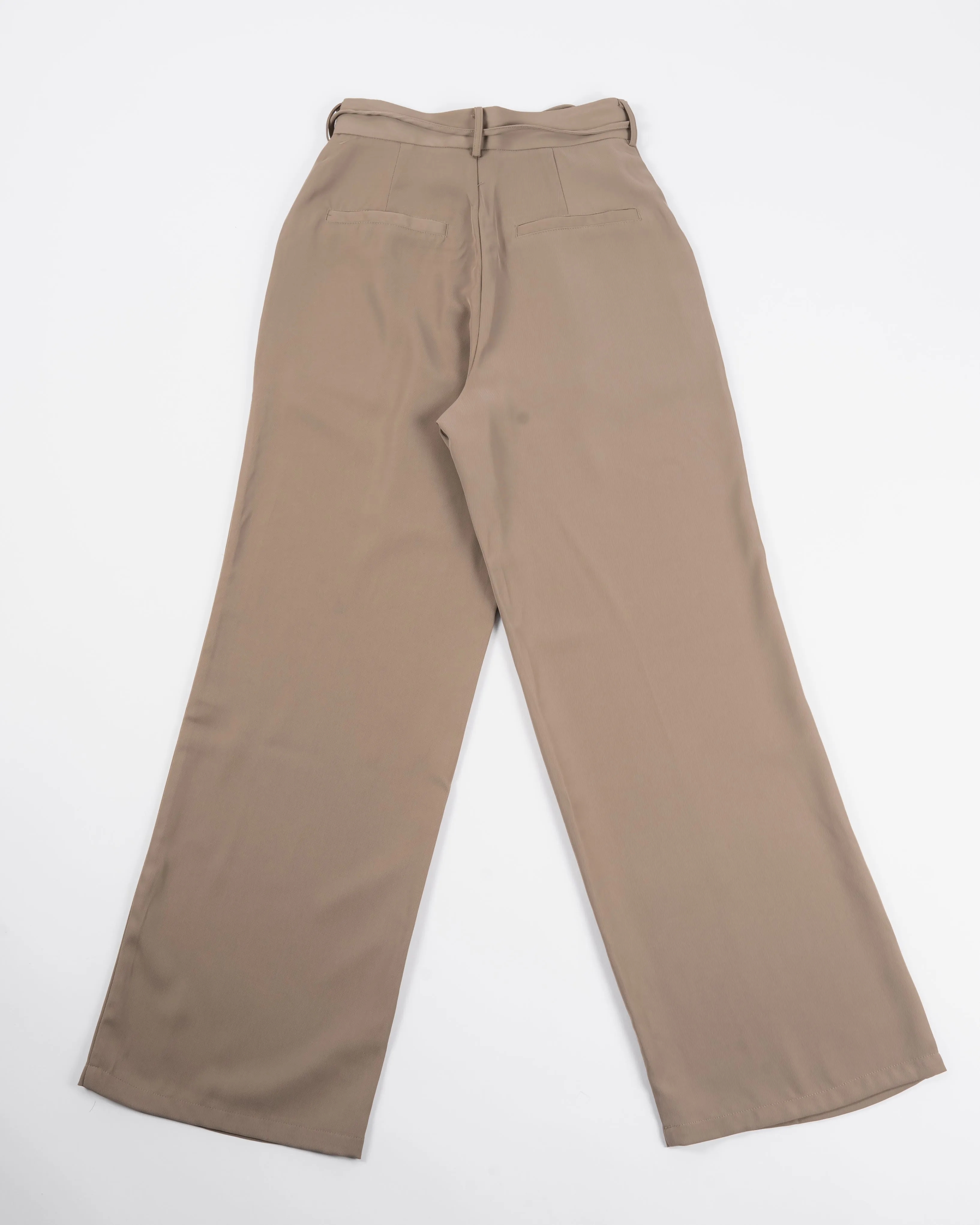 Stephanie Ribbon Tie Pants (Khaki Brown)