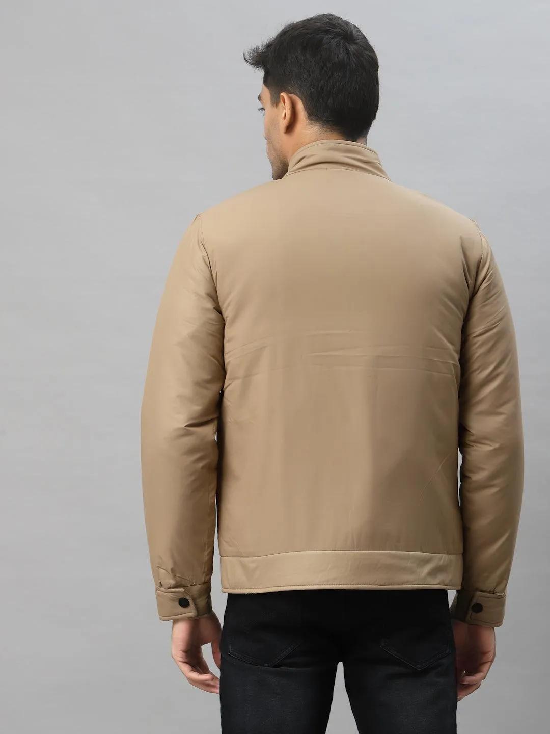 Style Quotient Men Tan Padded Jacket