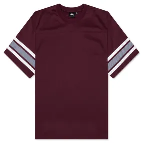 Surfman Mesh Football Jersey - Burgundy