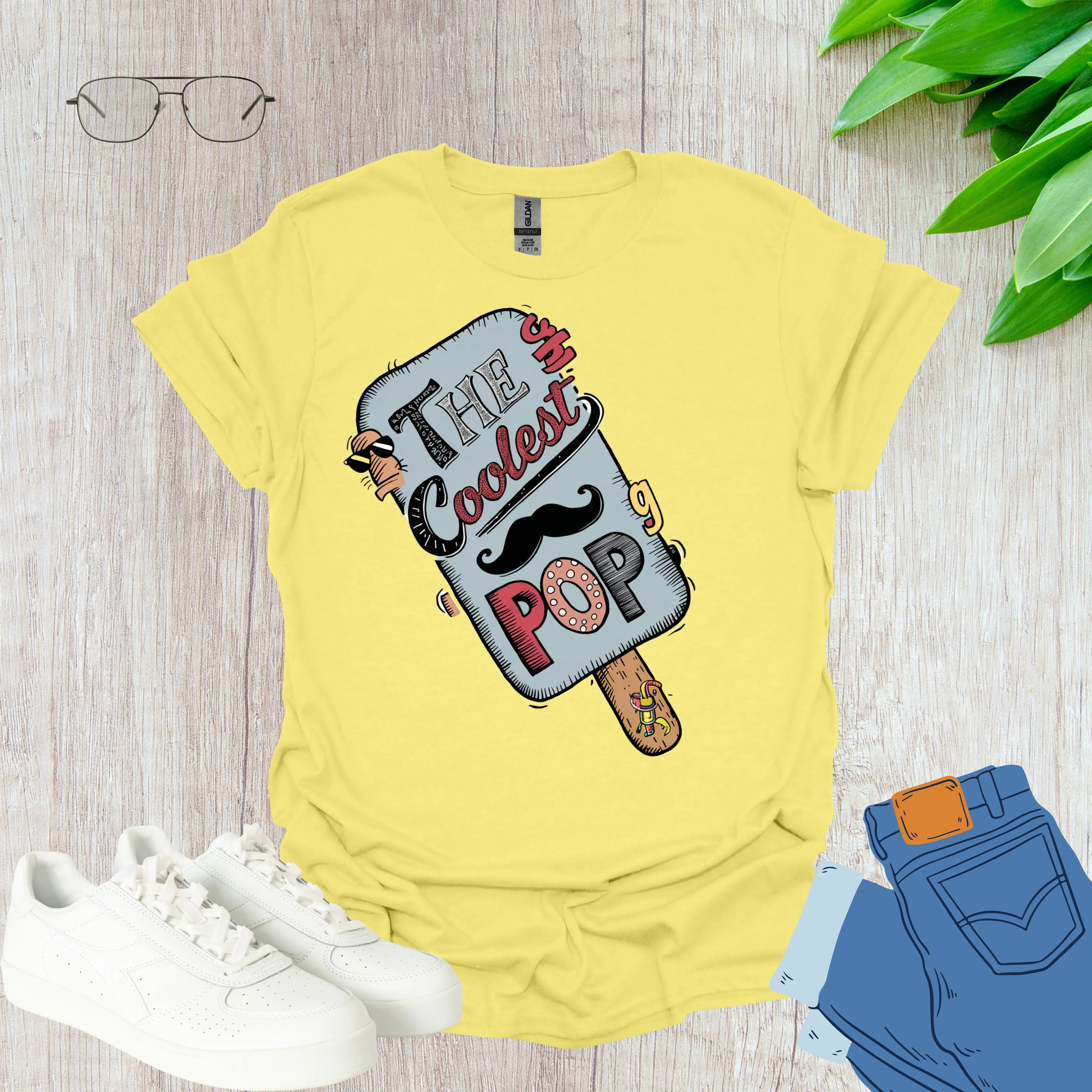 The Coolest Pop Funny Dad Shirt