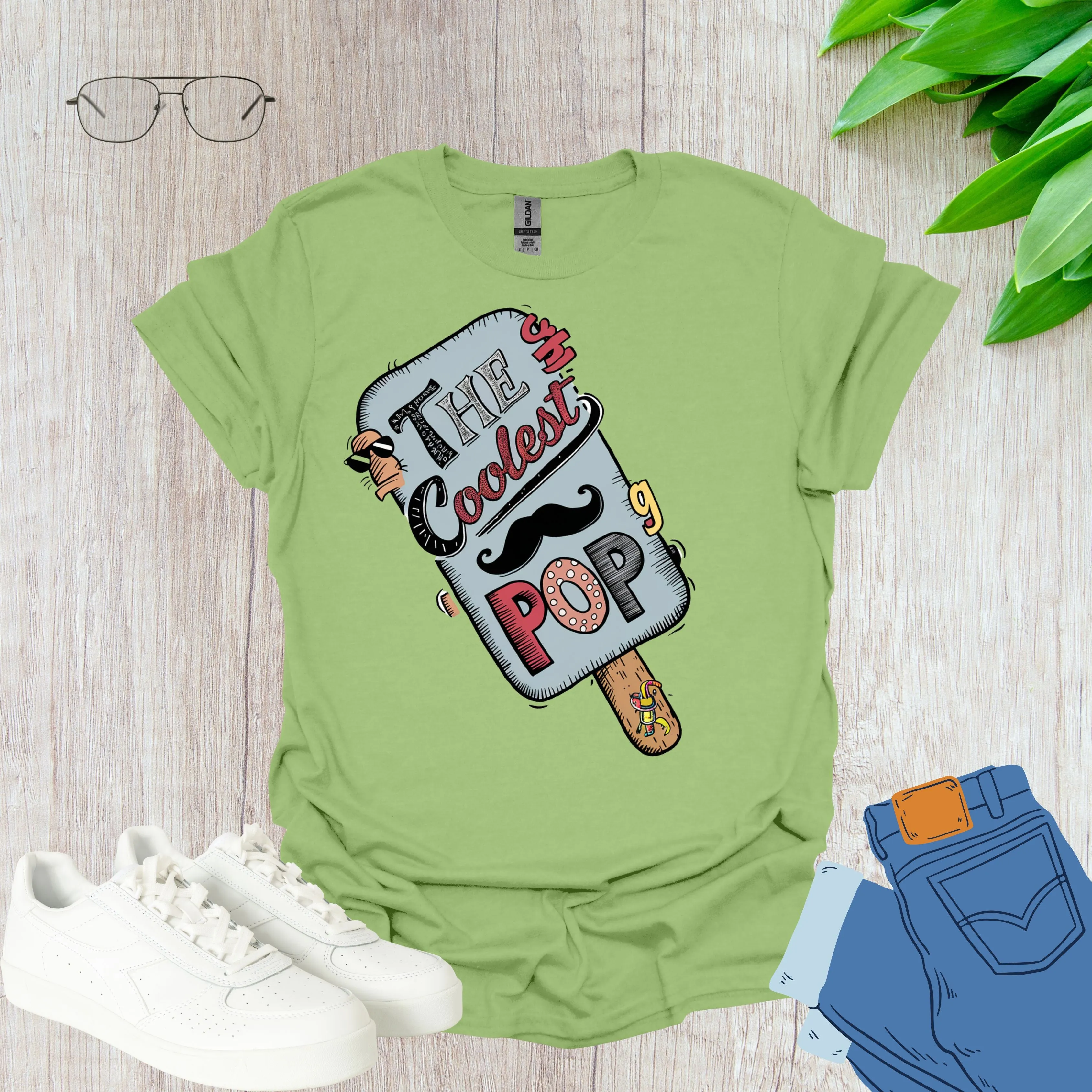 The Coolest Pop Funny Dad Shirt