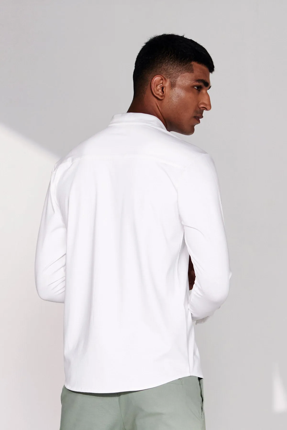 The Pure White Full Sleeve Shirt