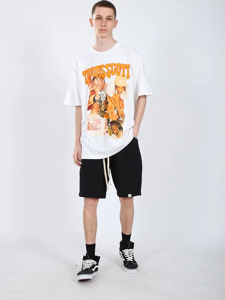 Travis Scott Oversized Graphic T shirt Men's Tee