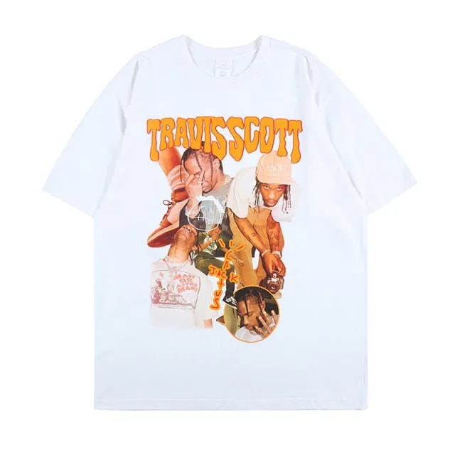 Travis Scott Oversized Graphic T shirt Men's Tee