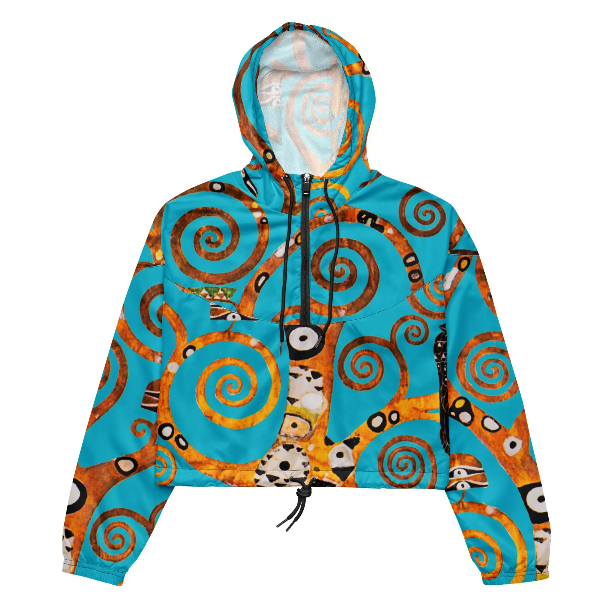 Tree of Life Gustav Klimt Women’s cropped windbreaker