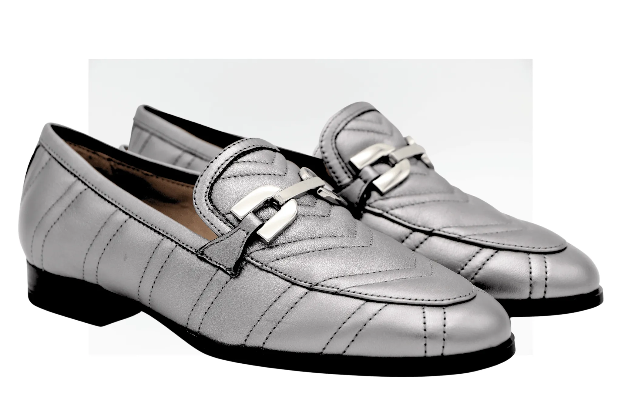 Unisa Dexter Pewter Quilted Leather Loafer