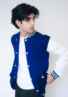 Varsity Bomber Jacket - Royal Blue - UNISEX