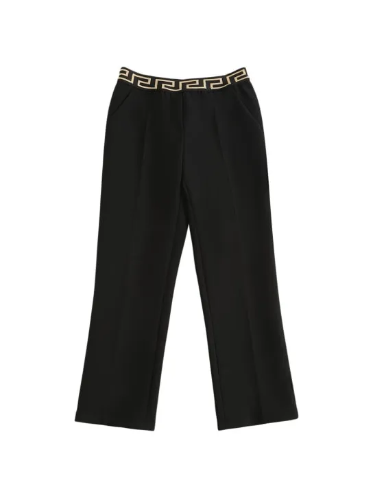 Versace   Greca logo stretch cady pants 