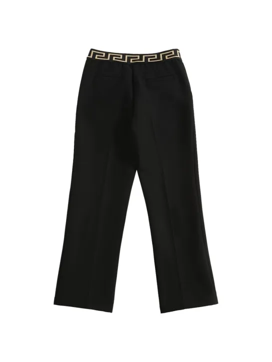 Versace   Greca logo stretch cady pants 