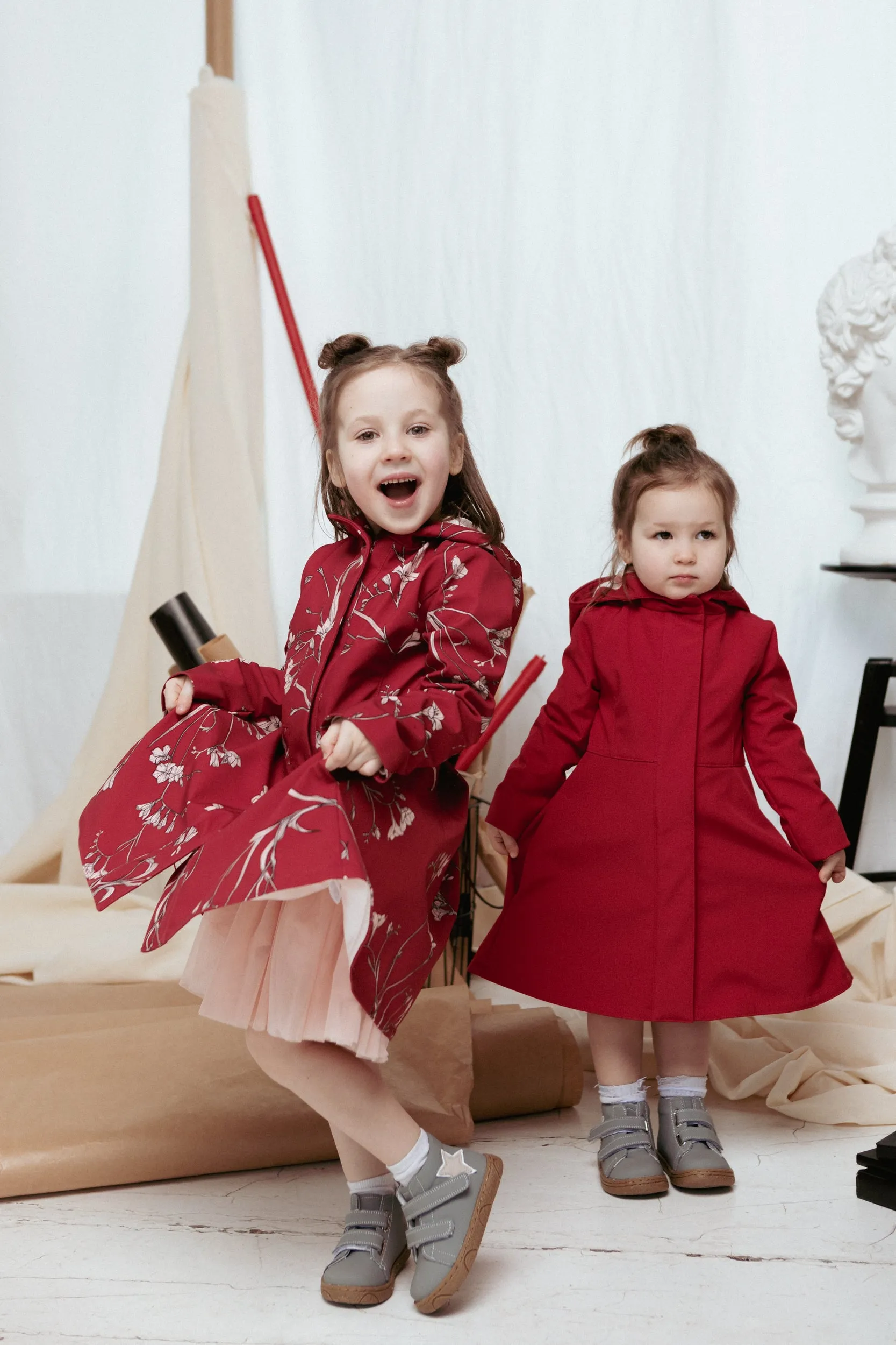 Waterproof Red Coat for Girls | 'Freesia Rain'