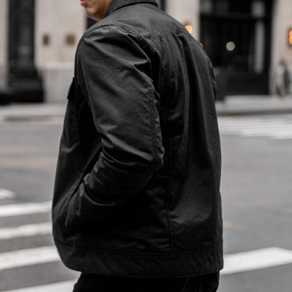 Waxed Canvas Field Jacket | Black