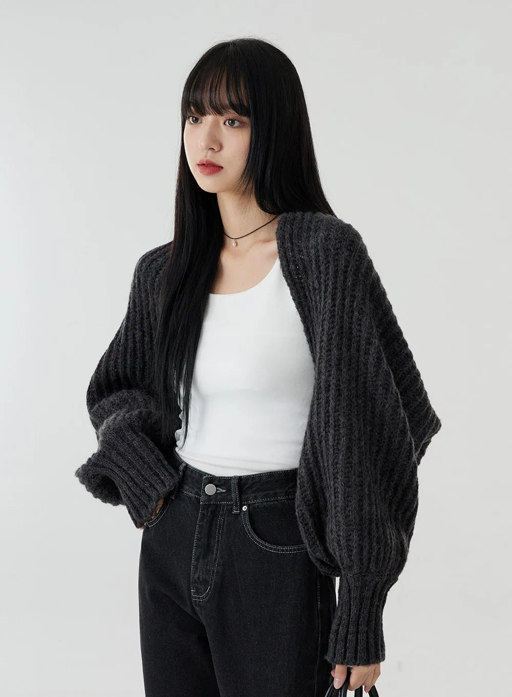 Wide Knit Bolero OO21