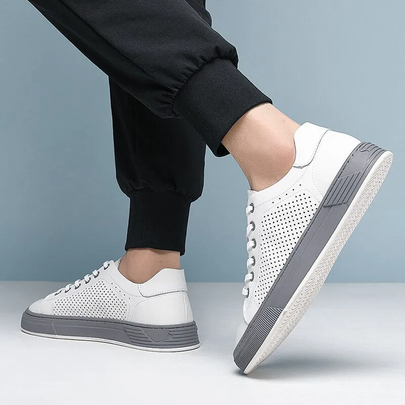 Xituodai  men shoes lace up casual comfortable leather fashion luxury men shoes outdoor brand high quality skate shoes men white sneakers