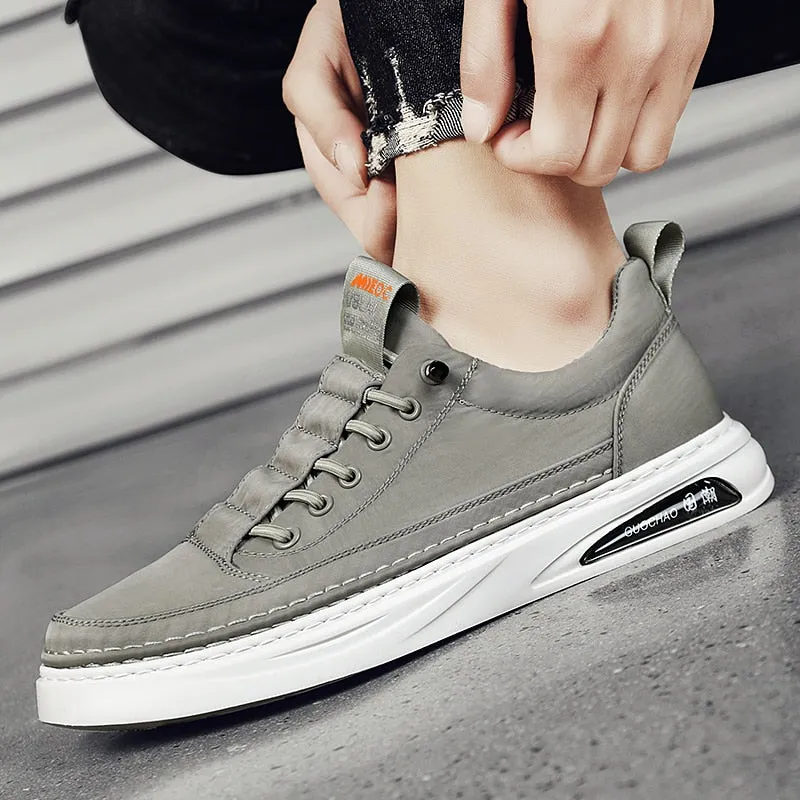 Xituodai  Non-Slip Men's Vulcanize Shoes Lace-Up Leather Fashion Men Driving Shoes New Arrival Breathable Mens Sneakers