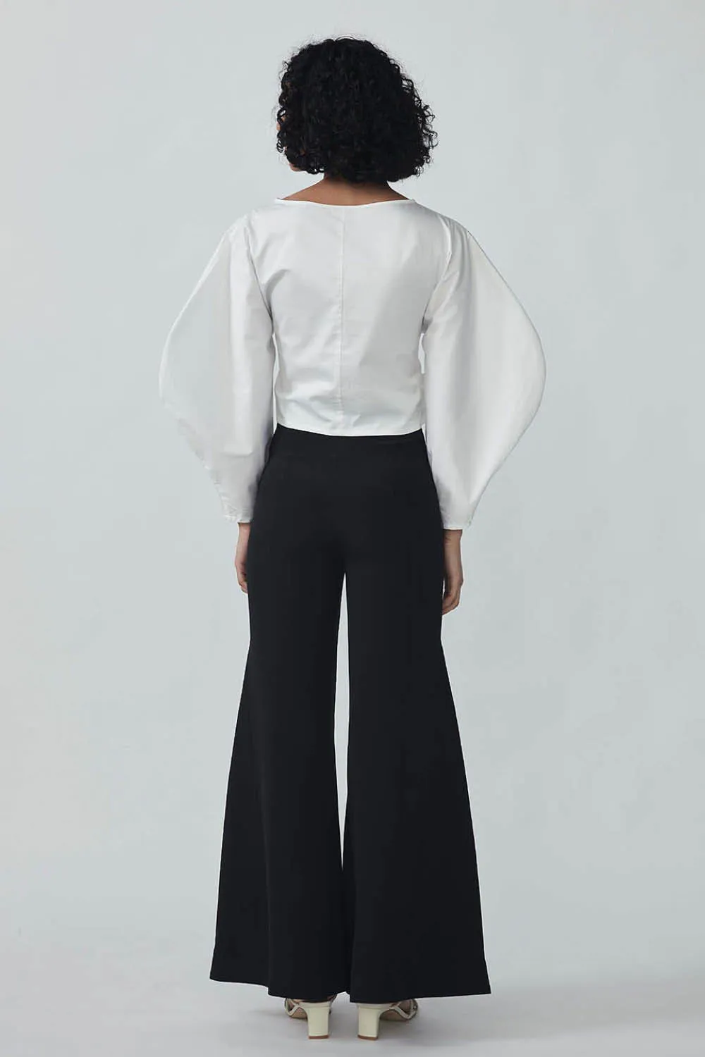 Zain Wrap Top in Blanc